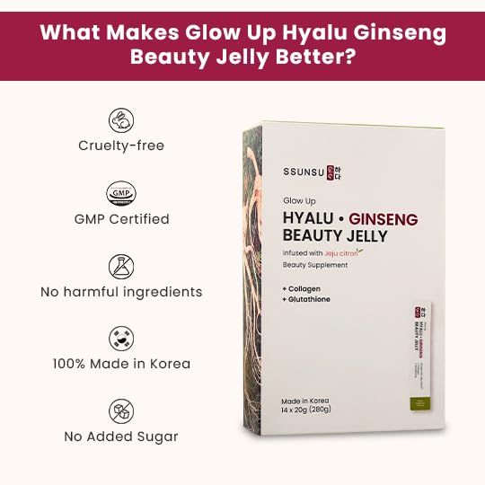 Glow Up Hyalu Ginseng Beauty Jelly (pack of 14 jellies)